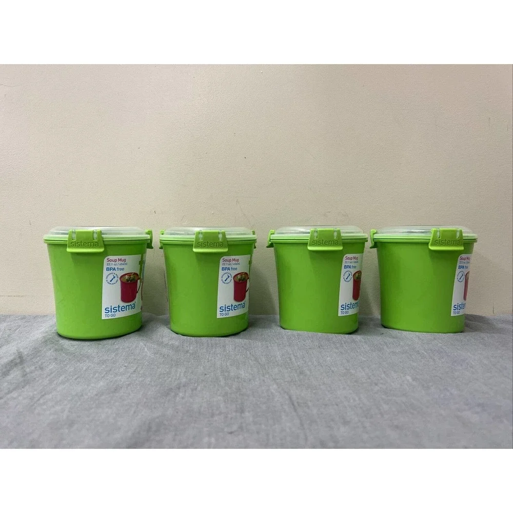 Sistema To Go 4 pack set ~ Breakfast bowl, Soup mug, Noodle bowl ~ New in a Box